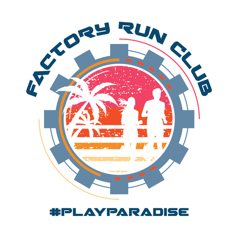 Factory Run Club Shirt logos WHITE BACKGROUND WITH WORDS