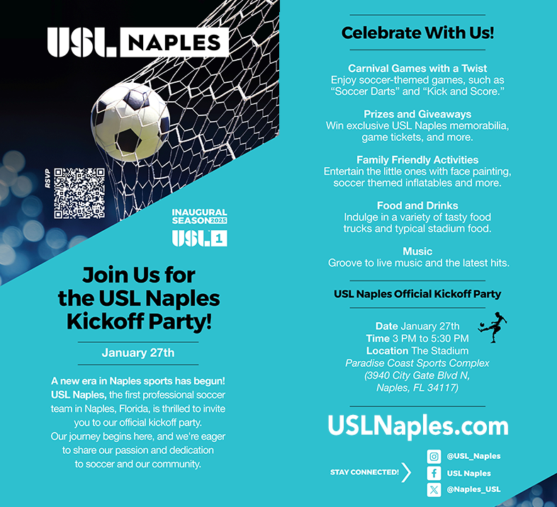 USL Naples Kickoff Party Graphic